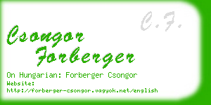 csongor forberger business card